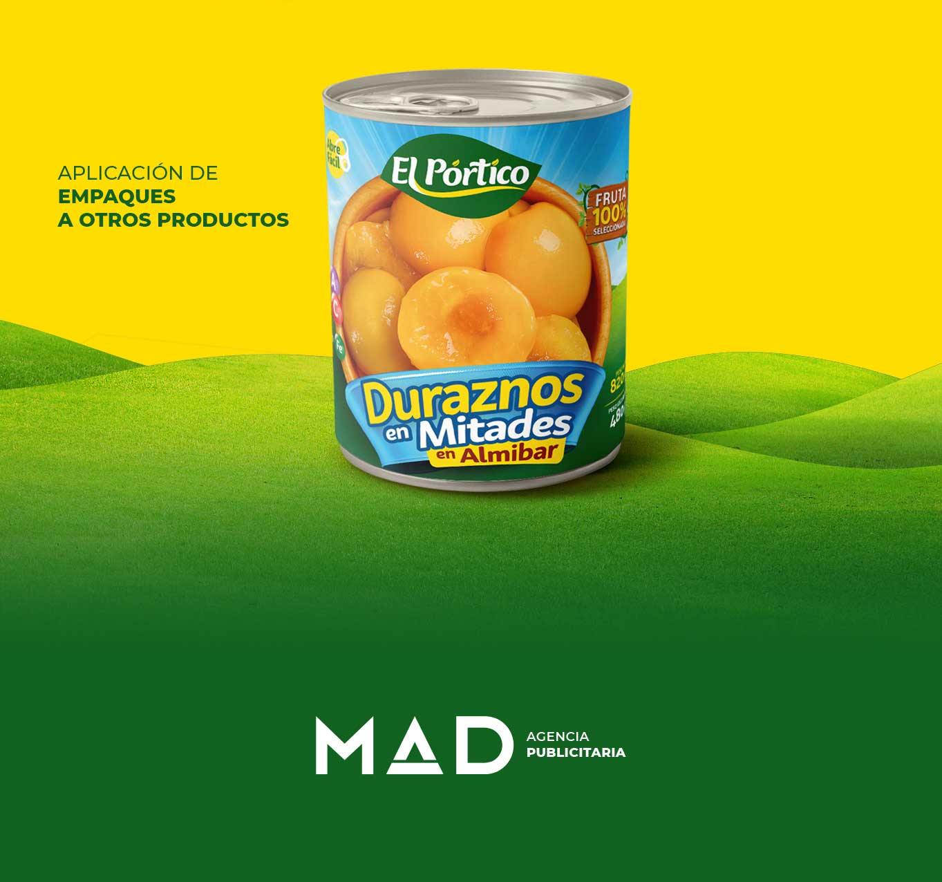 Diseño de marca de alimentos EL PORTICO - MAD agencia de Branding en Colombia