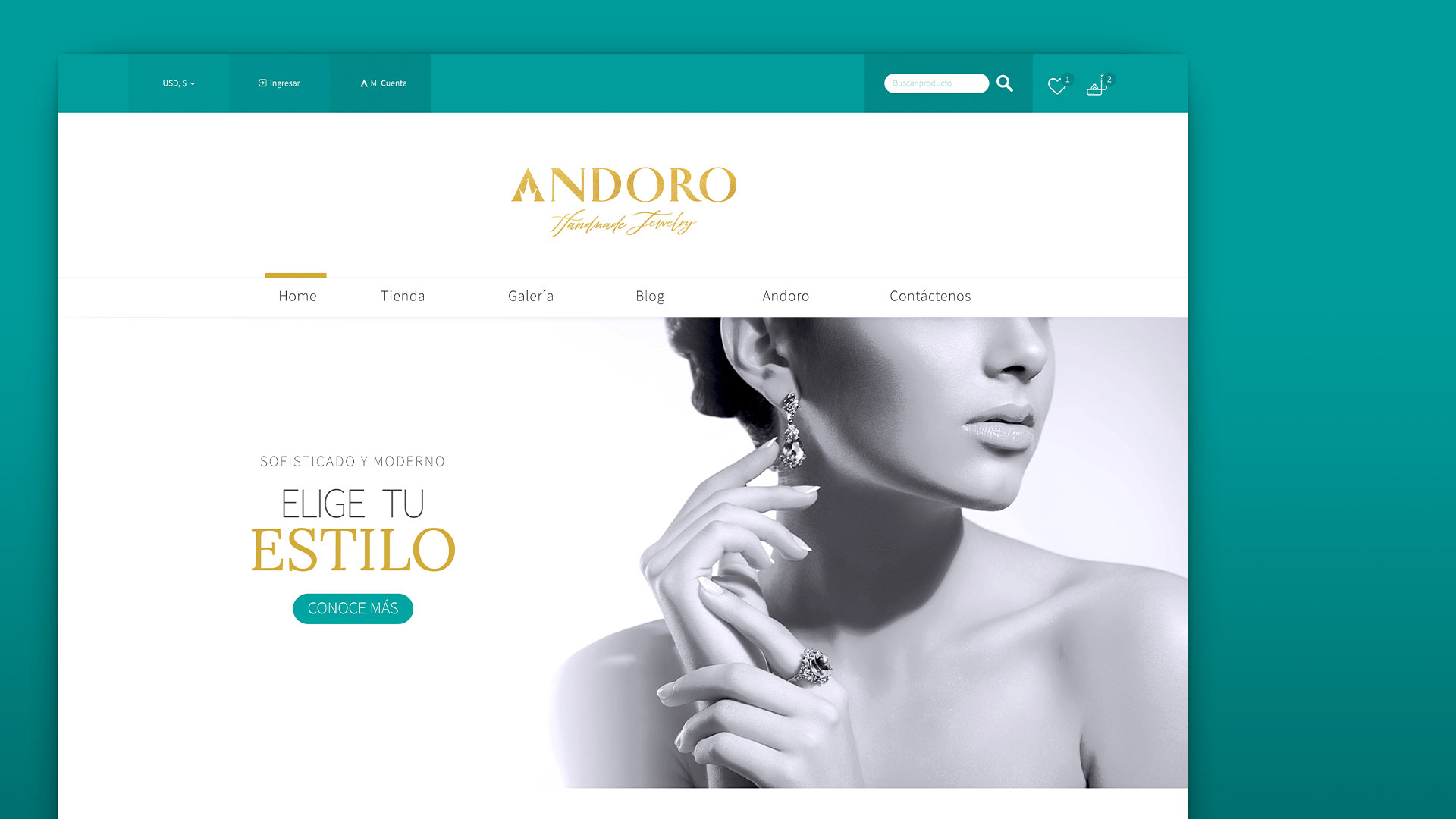 Diseño de pagina web Joyería Andoro