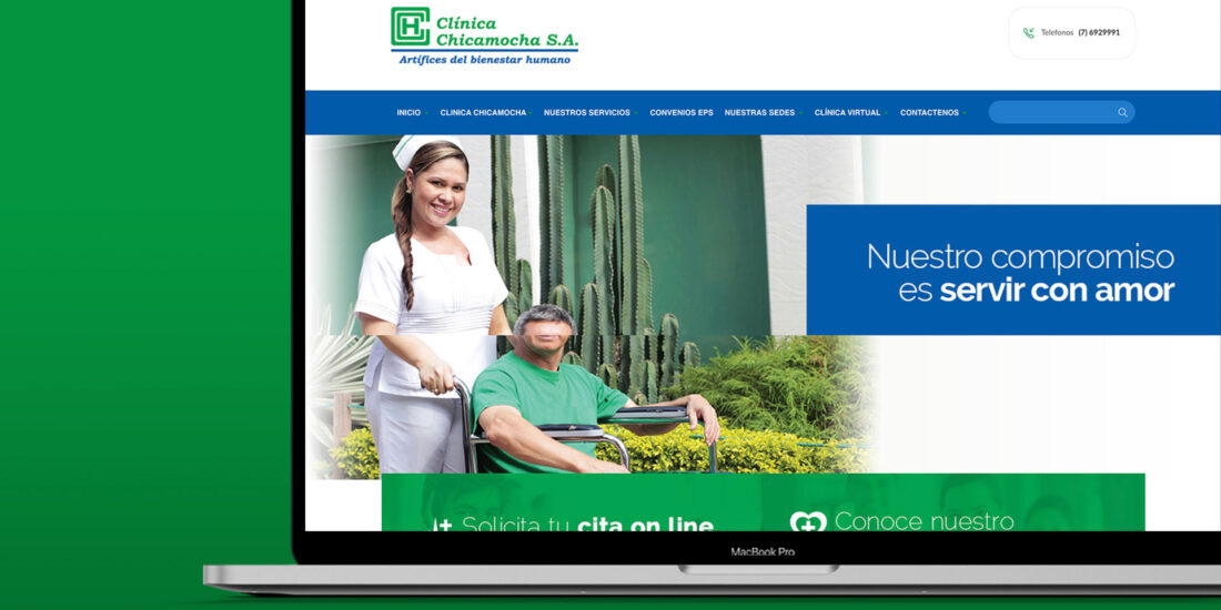 Diseño de pagina web Clinica Chicamocha