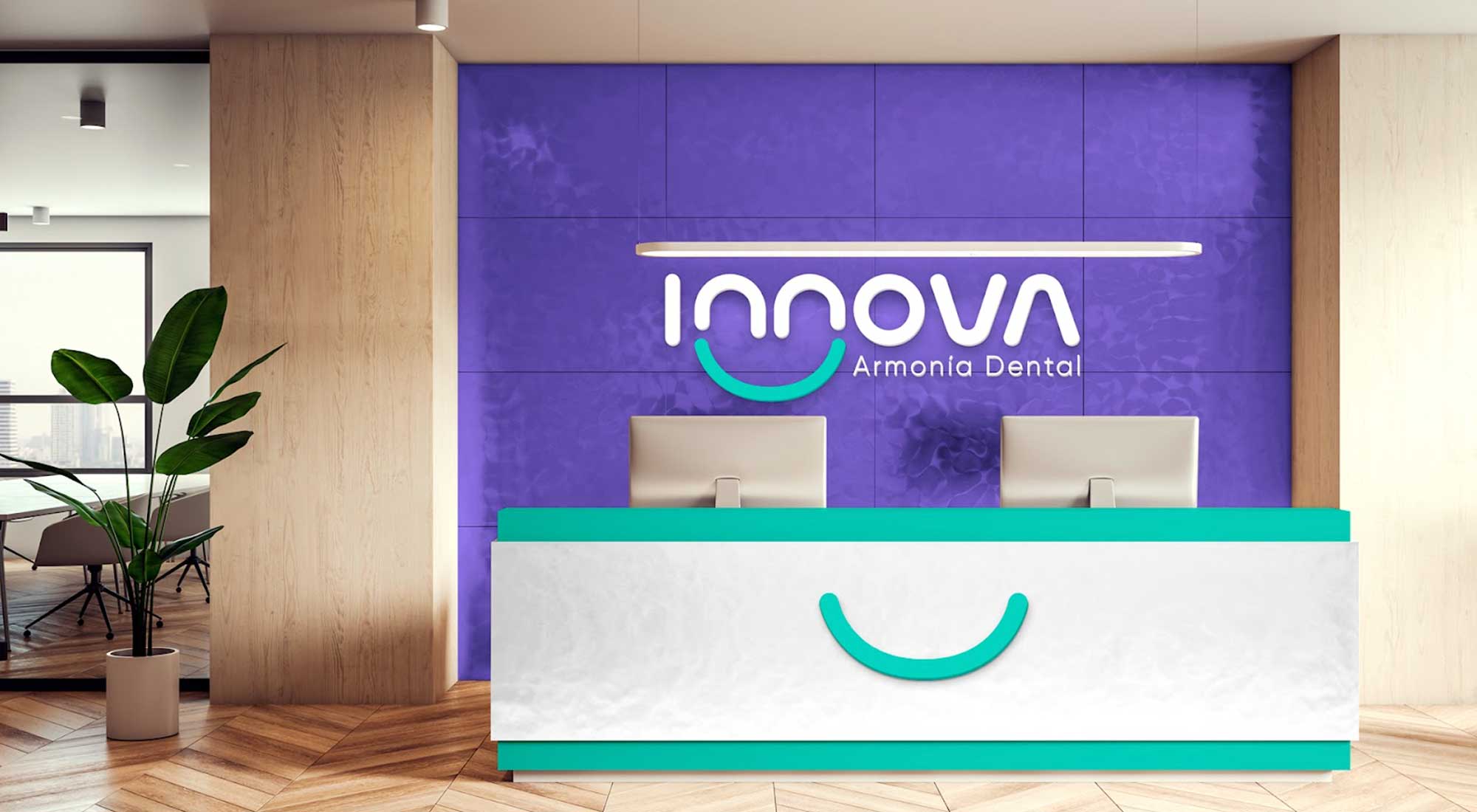 Diseño de recepción de clínica odontológica - Rediseño de marca Clínica Odontológica INNOVA - MAD Agencia de Branding en Colombia
