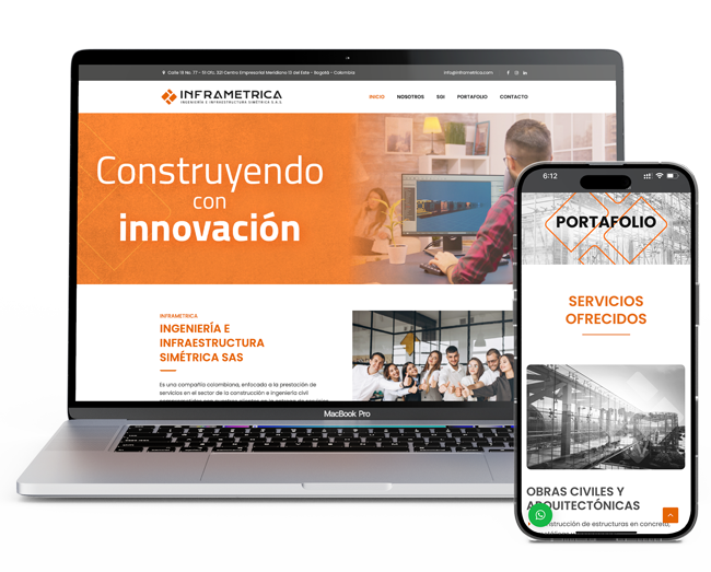 Página web Empresa de ingeniería y construcción-INFRAMETRICA